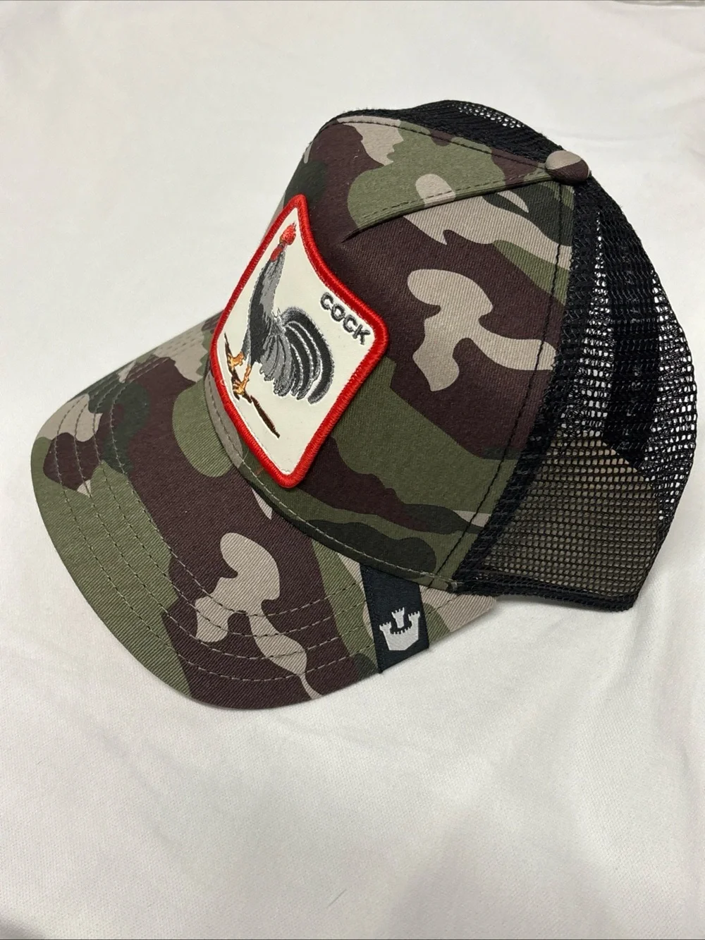 Camo Goorin Bro’s Rooster patch Trucker Hat - Green